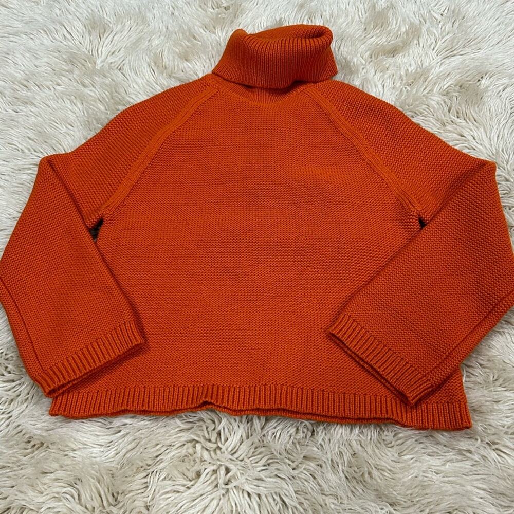 JOSEPH Wool Blend Heavy knit Designer Sweater Orange XL